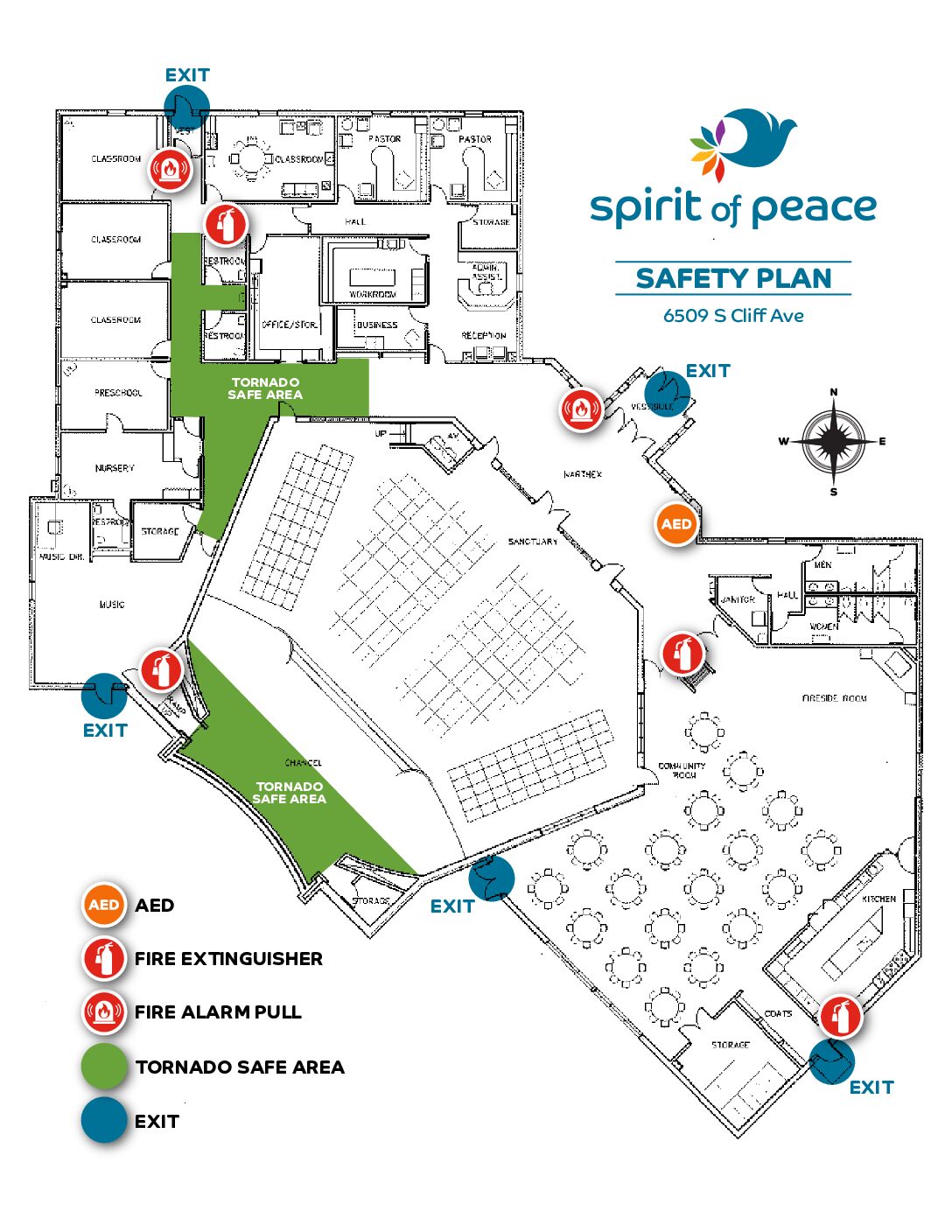 Spirit of Peace Safety Plan map